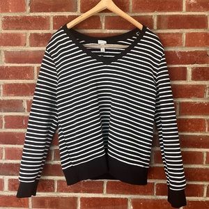 Black + white stripped sweater